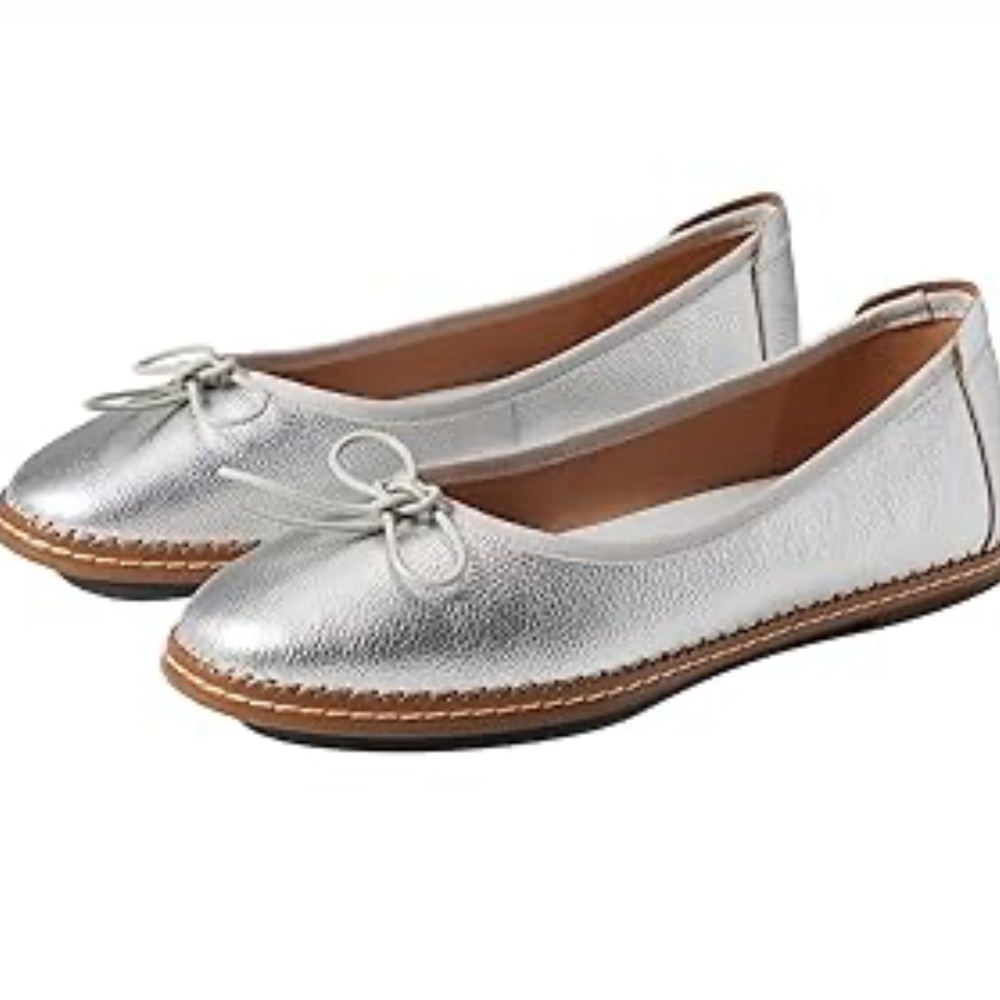 Cole Haan Women's Metallic Silver Loafers